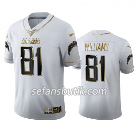Los Angeles Chargers Tröjor Mike Williams 81 Nike Vit Golden Edition 100th - Herr Los Angeles Chargers Tröjor Mike Williams 81 Nike Vit Golden Edition 100th - Herr